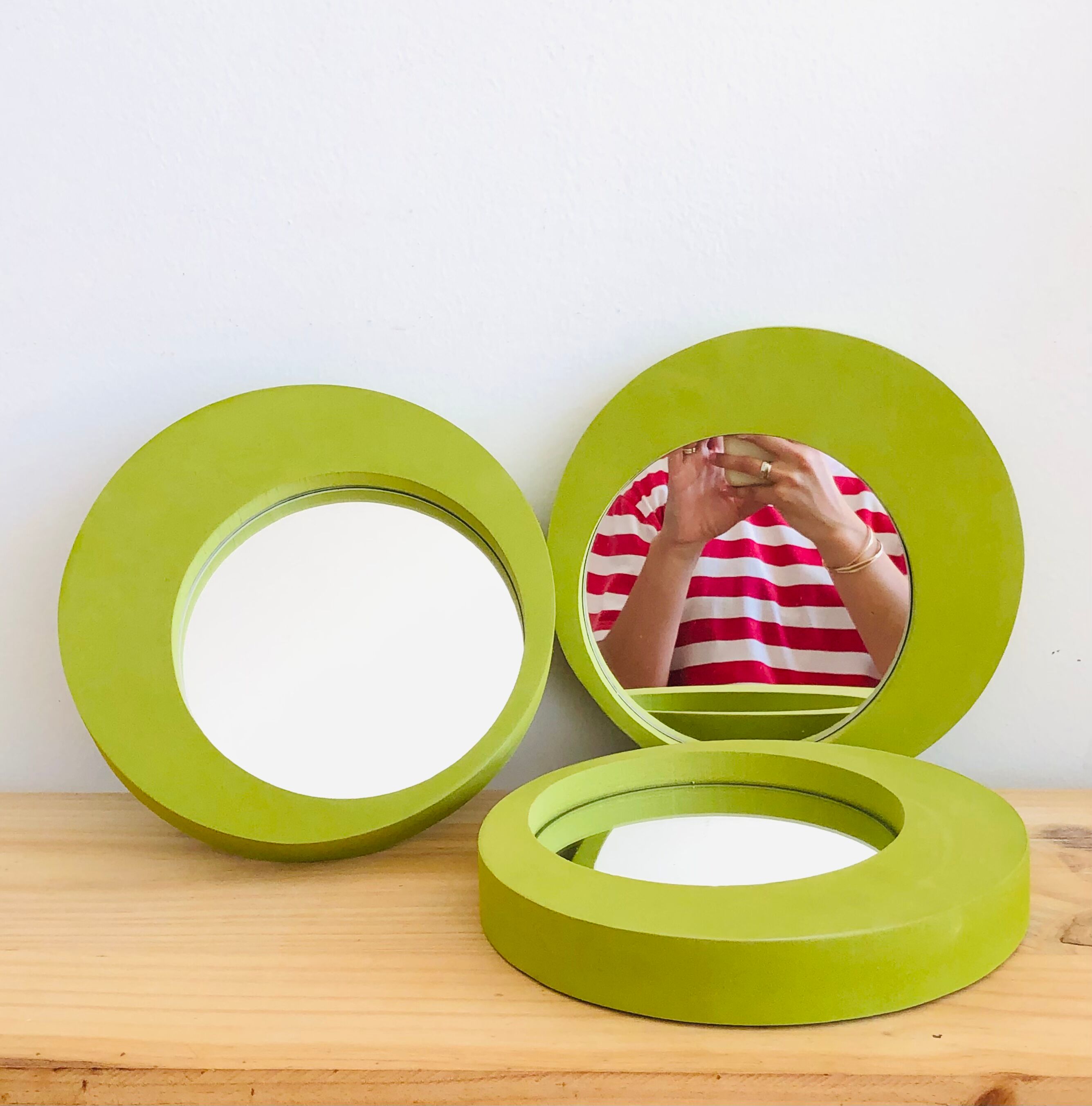 Trio of vintage Ikea wall mirrors