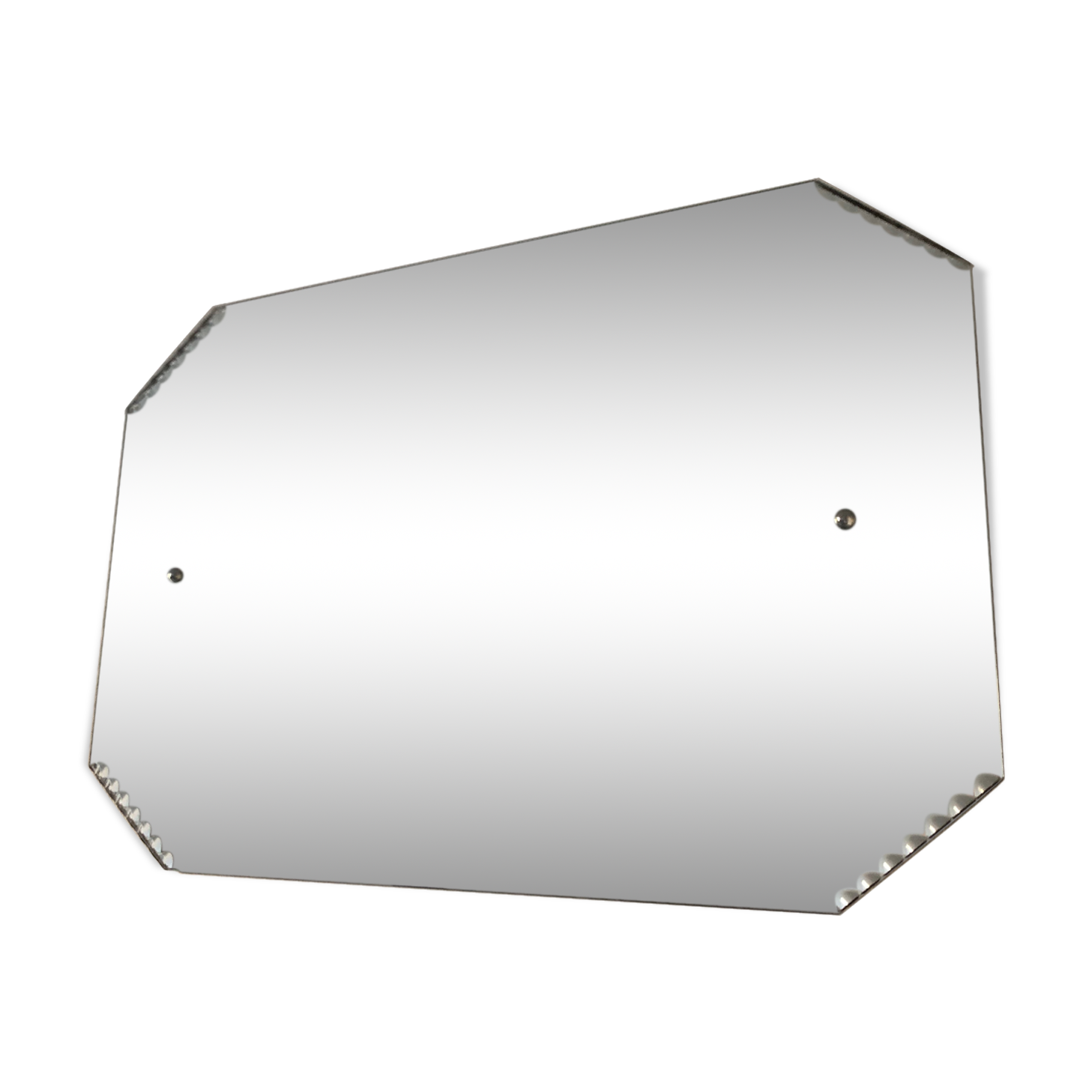 Beveled mirror octagonal 1930 54x36cm