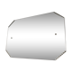 Beveled mirror octagonal 1930 54x36cm