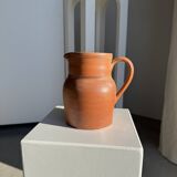 Large orange stoneware jug Grès Bonneval Made in France underneath H18