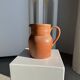 Large orange stoneware jug Grès Bonneval Made in France underneath H18
