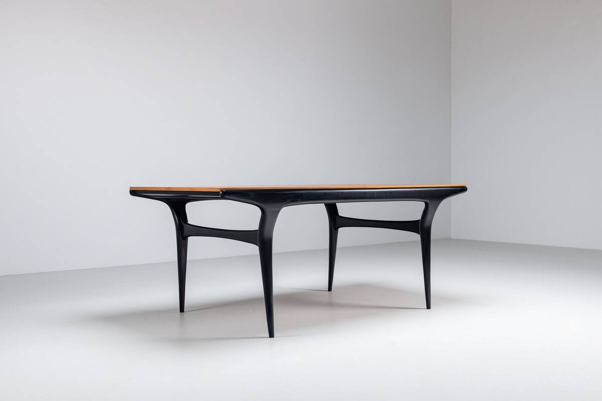 Table à manger T4 Alfred Hendrickx en hêtre Belform Belgique 1958