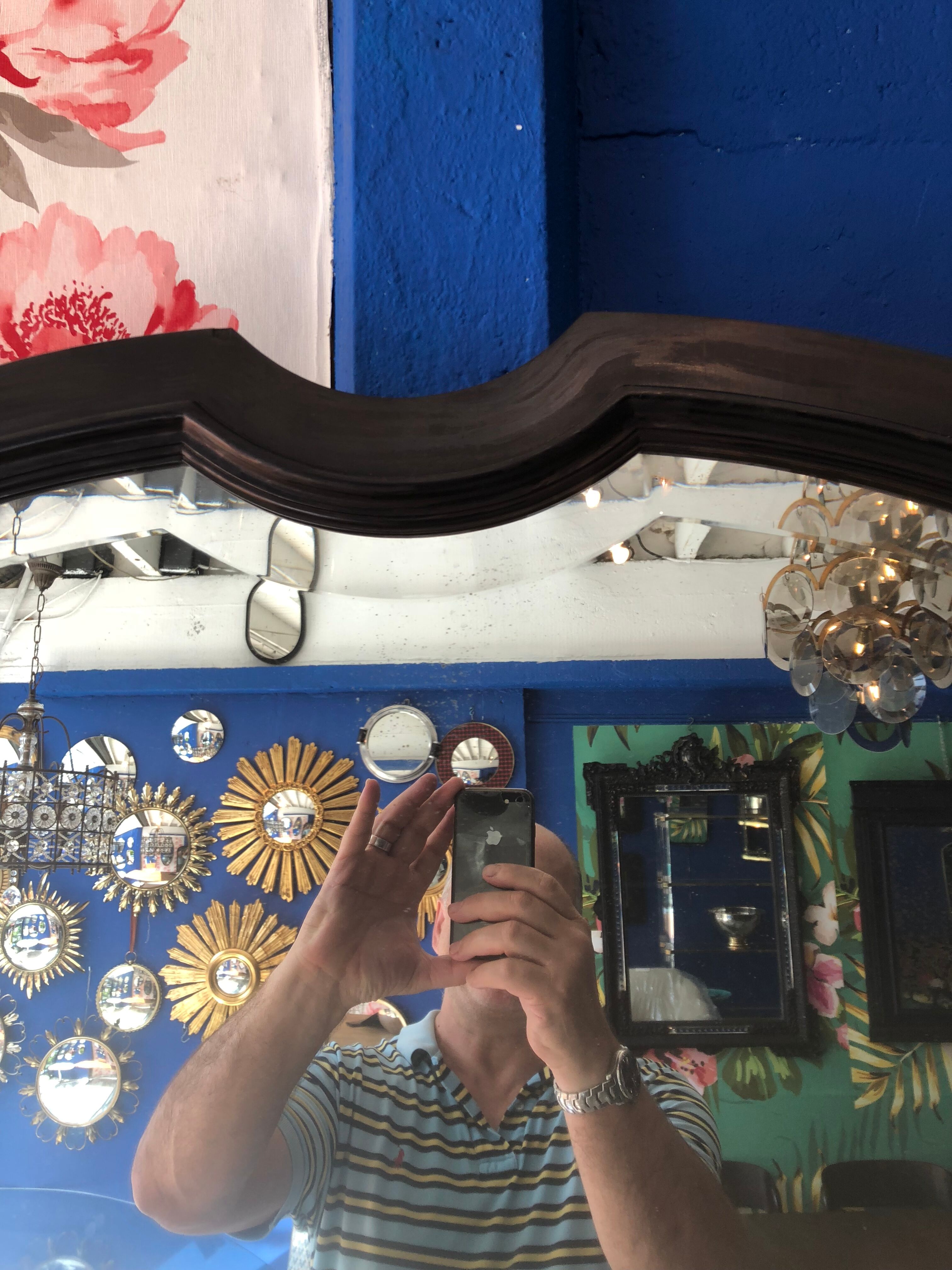 Beveled mirror 30s 300x85cm