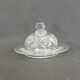 Webb Corbett crystal butter dish / vintage
