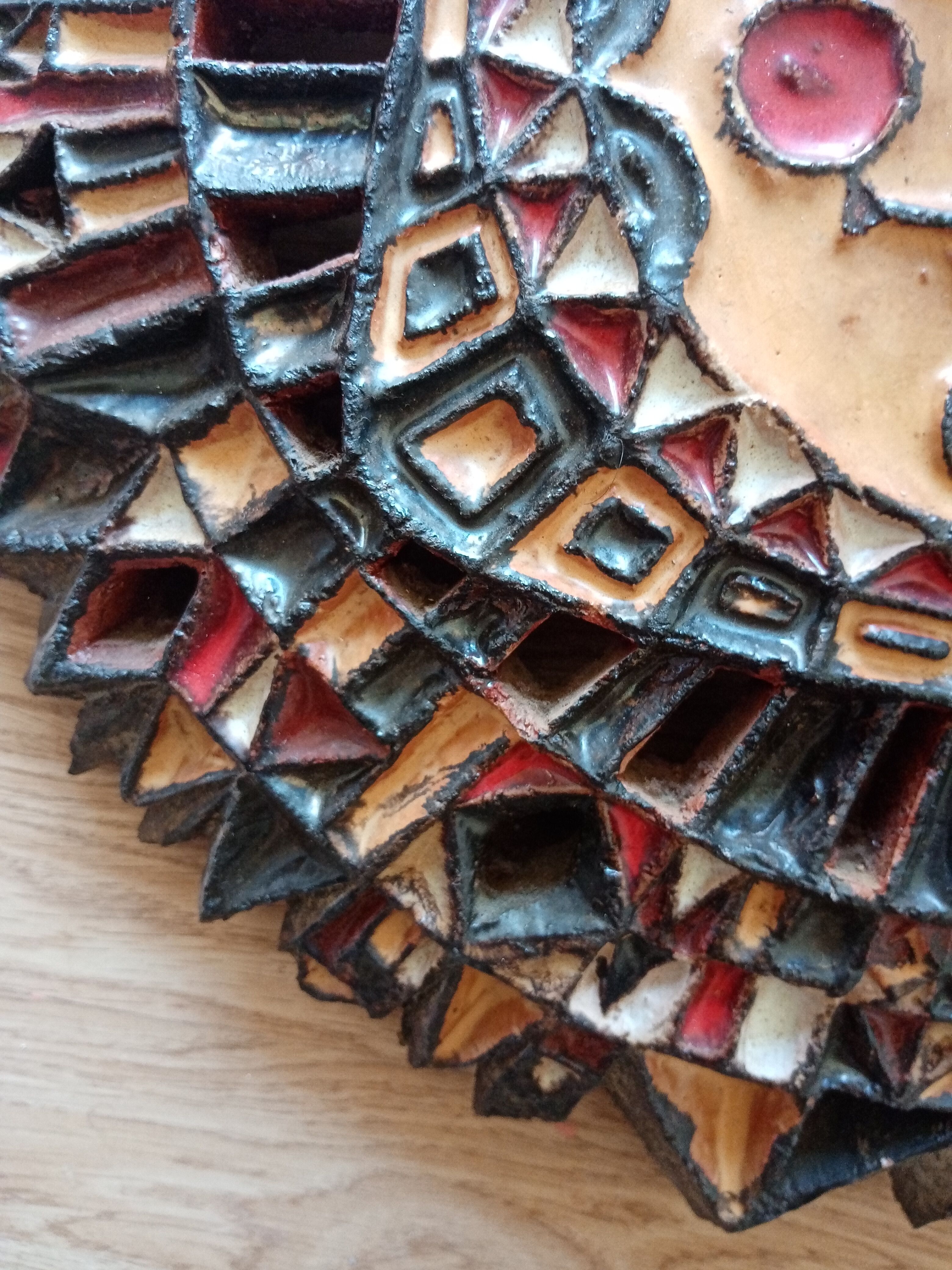 Ceramic sun by Roland Zobel Les Cyclades Anduze