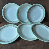 Set of 6 R T M Paris dessert plates