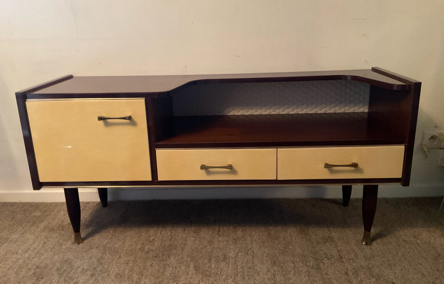 Enfilade meuble tv vintage en teck