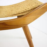 Mid-century wooden footstool/ ULUV, Czechoslovakia