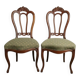 Paire de chaises en acajou époque Napoléon III fin XIXème