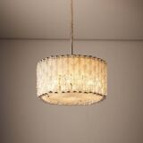 Kaiser Leuchten glass pendant lamp with nickel patina