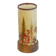 Scandinavian lamp in wood and resin with floral decor 1960