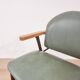Pair of green armchairs, modernist design, 1970s