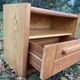 Pair of 90's pine bedside / vintage wooden furniture