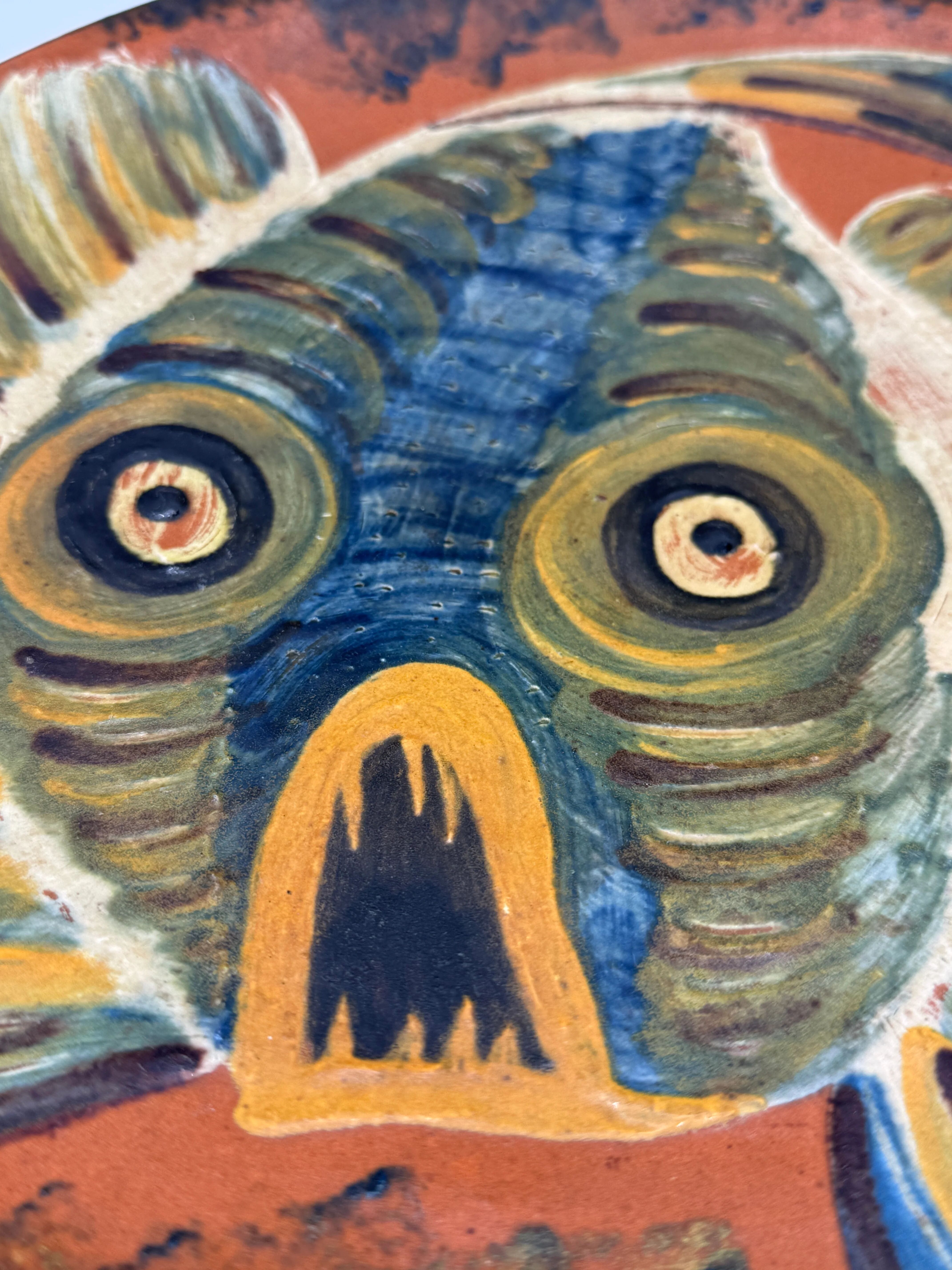 Large wall plate fish – Puigdemont, Catalonia, 1960s