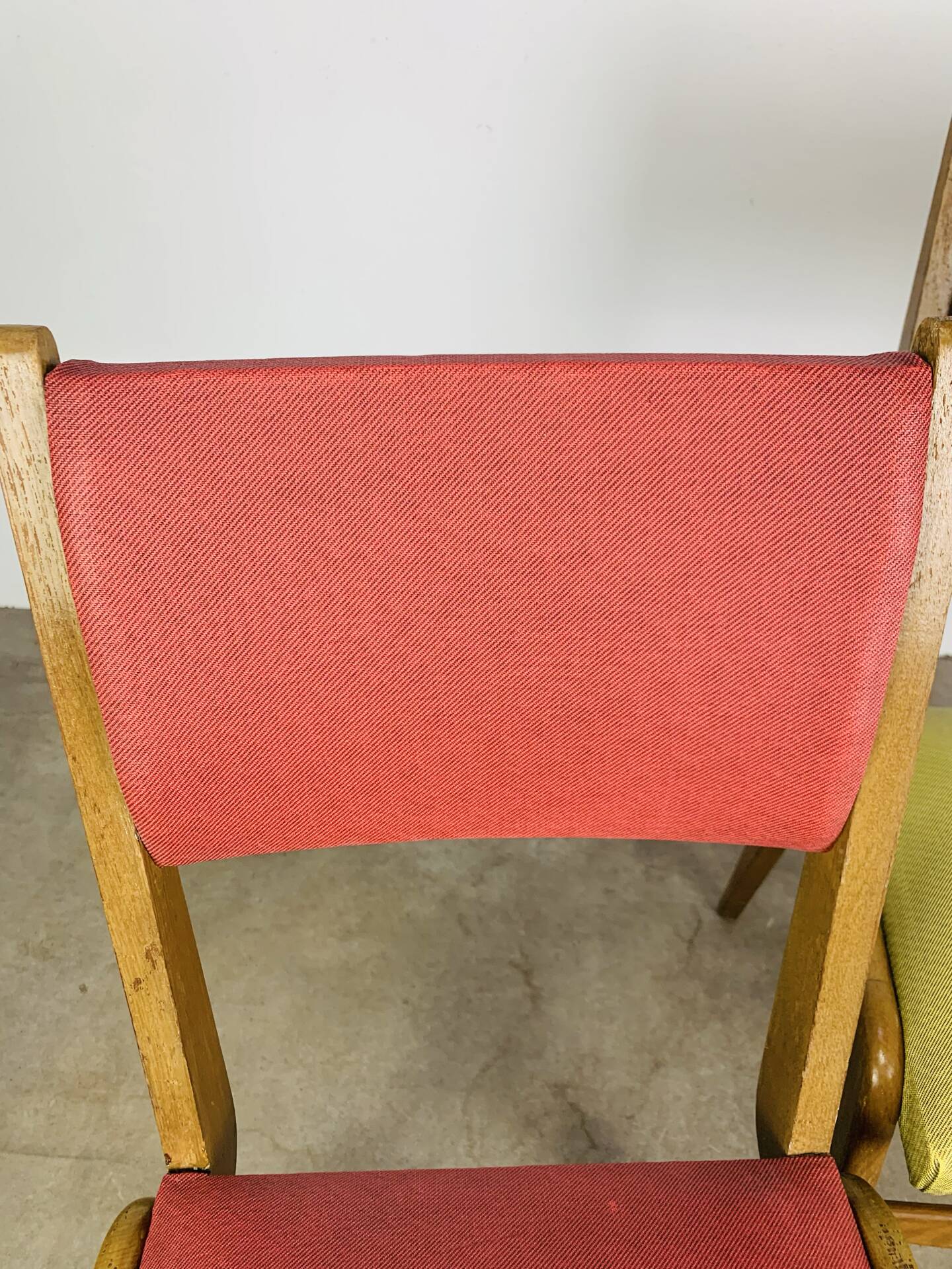 Pair of 50's style reconstruction chairs, wood