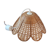 Wicker suspension / rattan flowers petal 70s