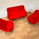 Set of mid-century French style Space Age cocktail sofa and chairs - 1970s
