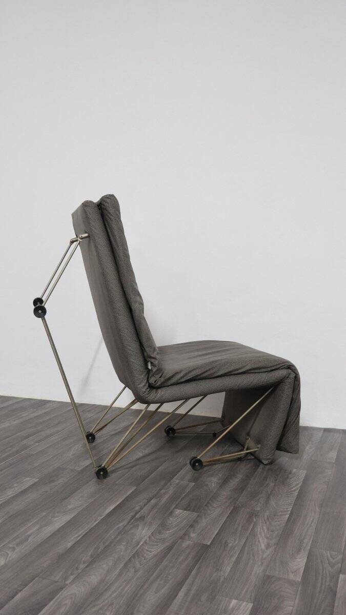 Postmodern Geometric Lounge Chair, 1980s