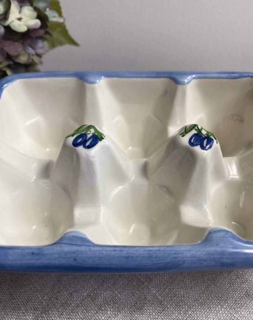 Ceramic egg dish Vallauris
