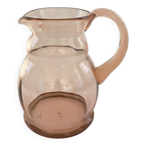 Rosé glass pitcher