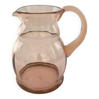 Rosé glass pitcher