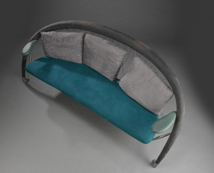Italian Design 3 Seater Couch By Andrea Branzi For Cassina