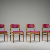 4 chaises en teck par Johannes Andersen pour Uldum