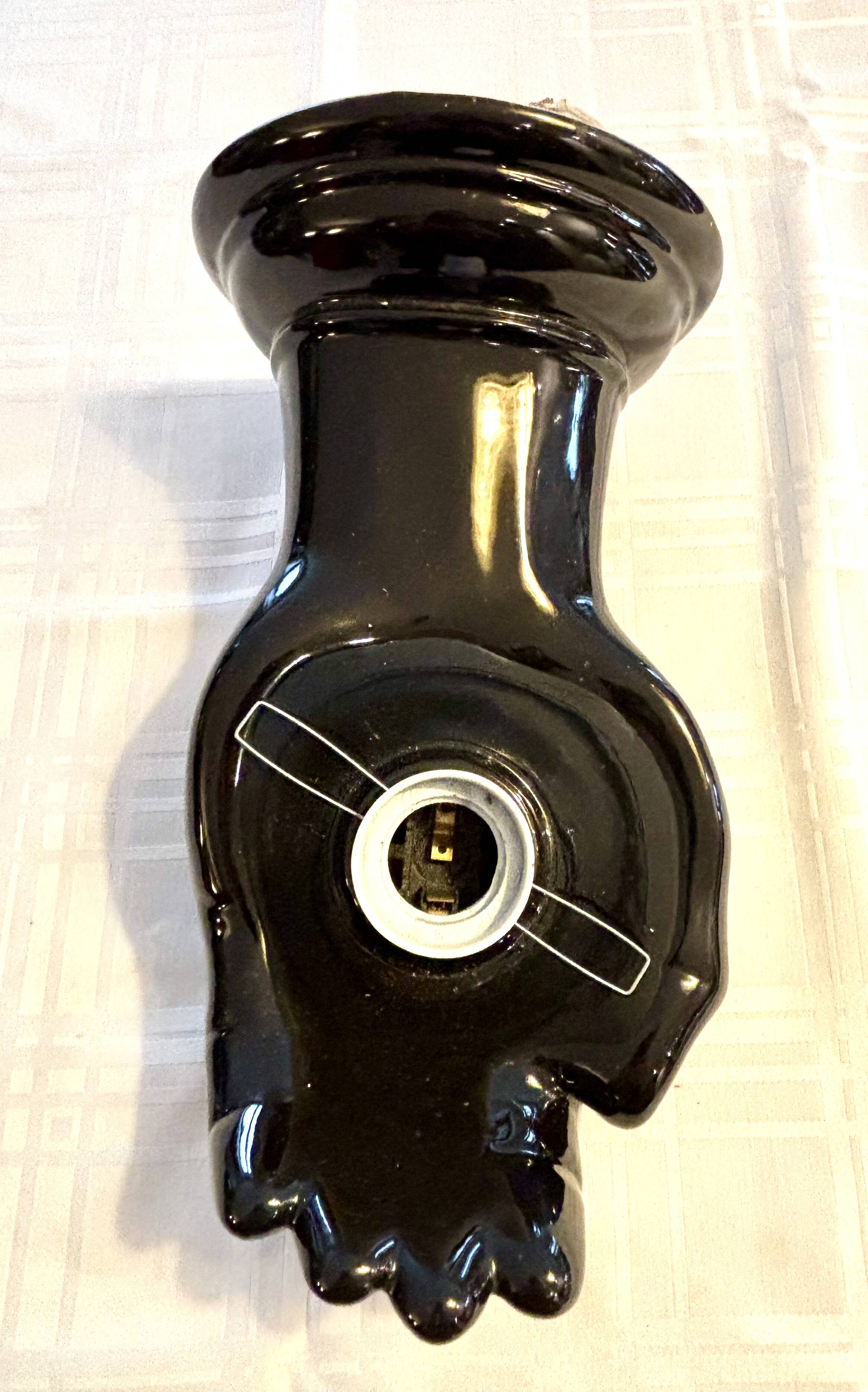 Pair of handmade ceramic wall sconces