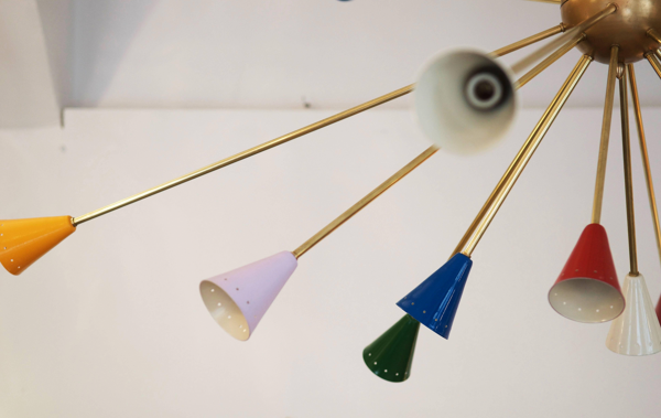 Lustre dans le style des créations italiennes des années 60