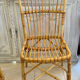 Lot de quatre chaises en rotin