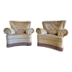 Set of 2 vintage XL armchairs/club seats/single seat