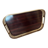 Vintage brass Formica tray