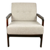 Fauteuil lounge en boucle beige par Z. Baczyk, 1970s