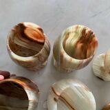 Vintage Onyx Glass Lot Circa 1970