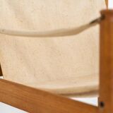 Oak safari chair & ottoman by Niels Eilersen for Erik Wørts