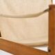 Safari chair in oak and footrest by Niels Eilersen for Erik Wørts