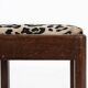 Tabouret Art Déco avec revêtement en imprimé léopard contemporain, France années 1930