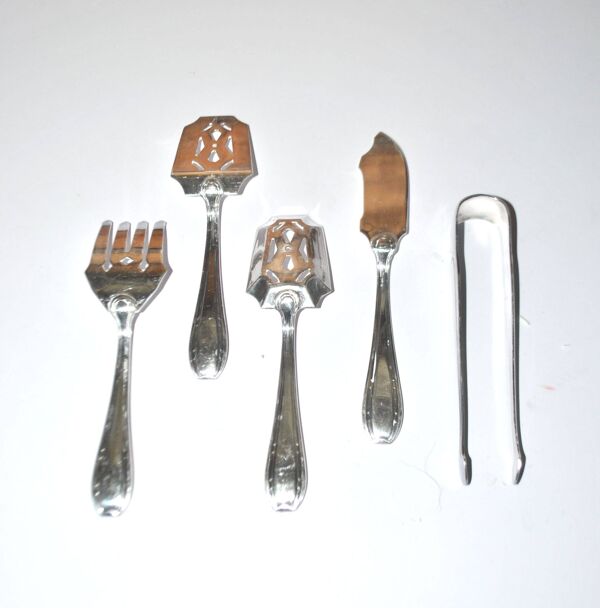 LCF service à mignardise vintage argenterie design 1950 Le Couvert Français hors-d'œuvre