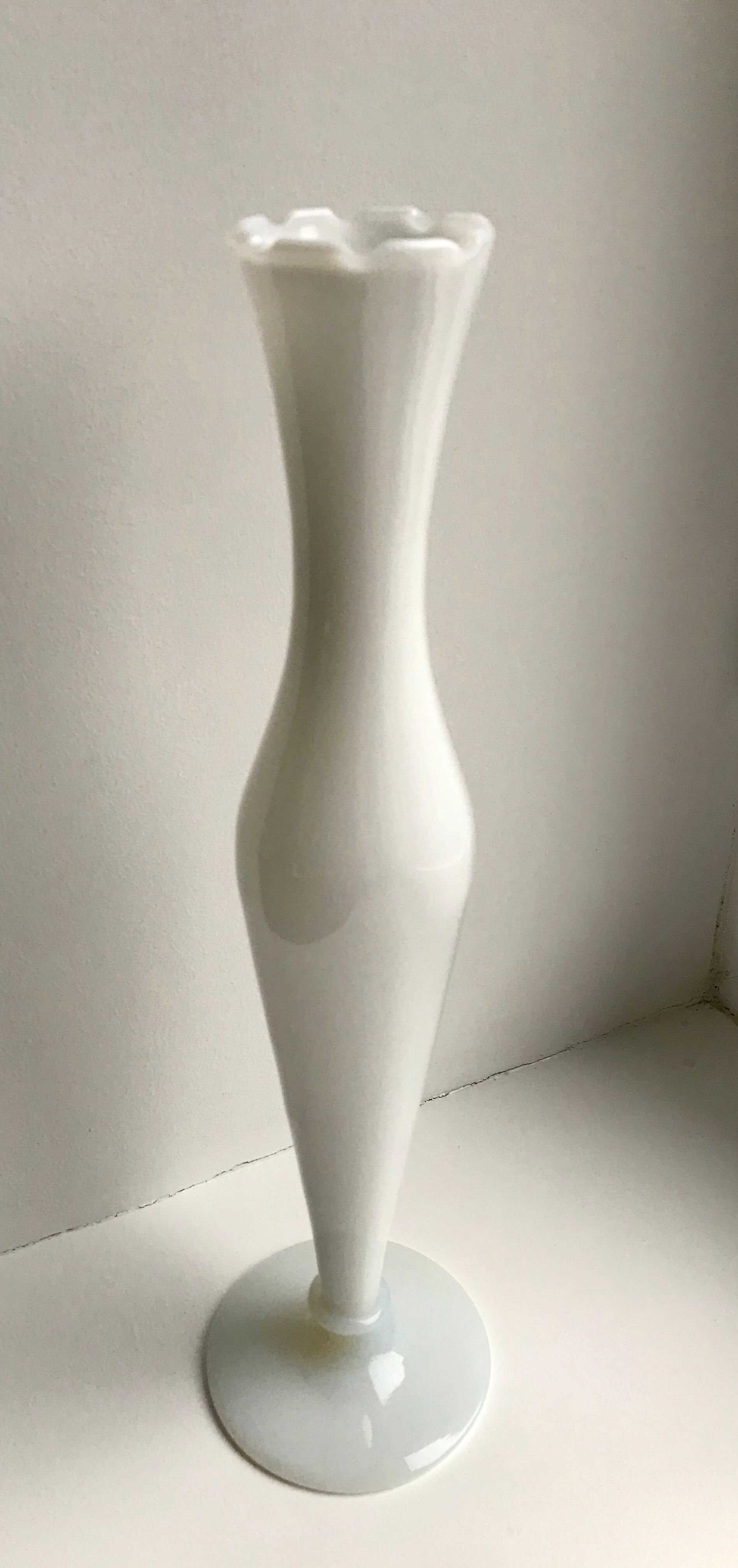White opaline vase 50s