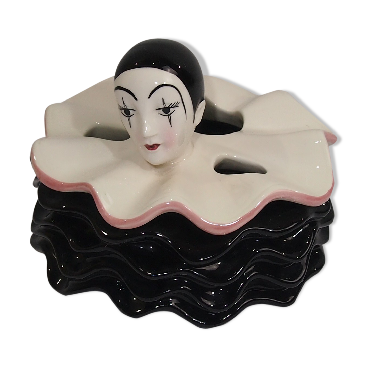Pierrot earthenware /bathroom accessory/vintage