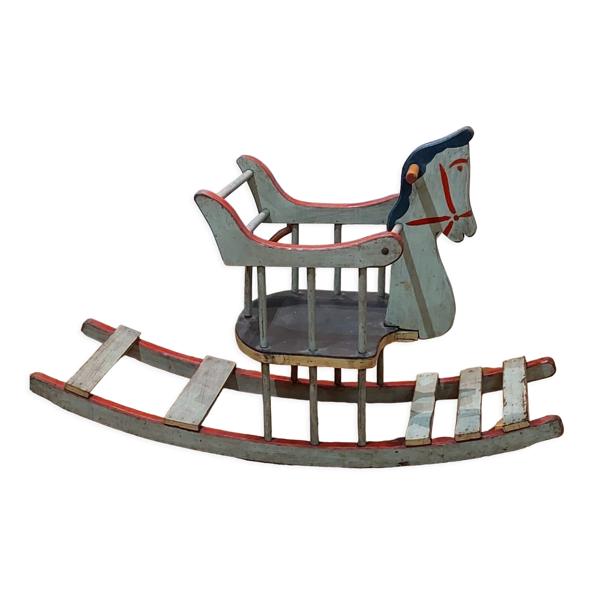 Vintage wooden rocking horse