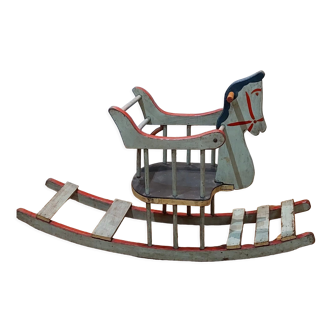 Vintage wooden rocking horse
