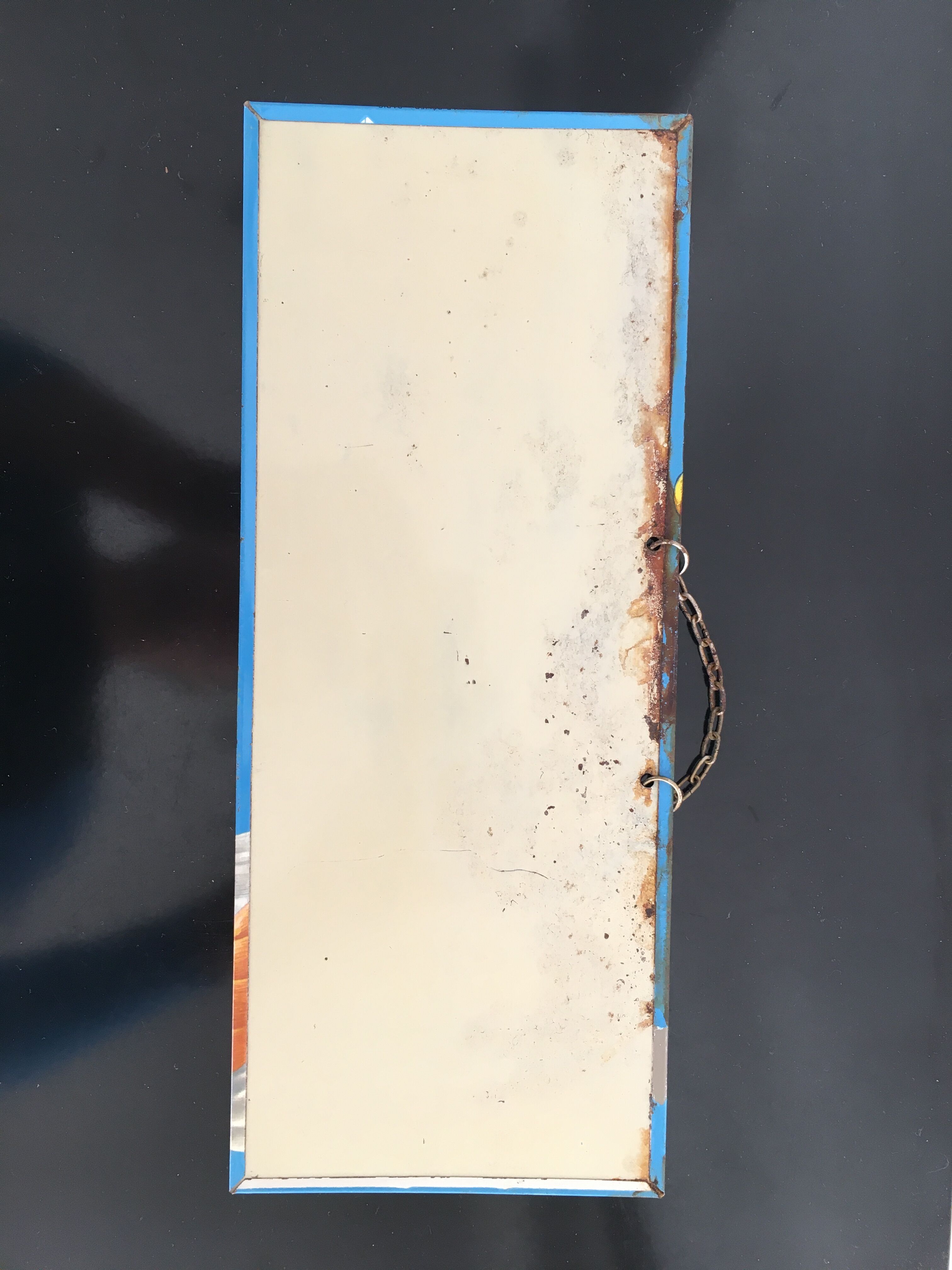 Old sheet metal plate