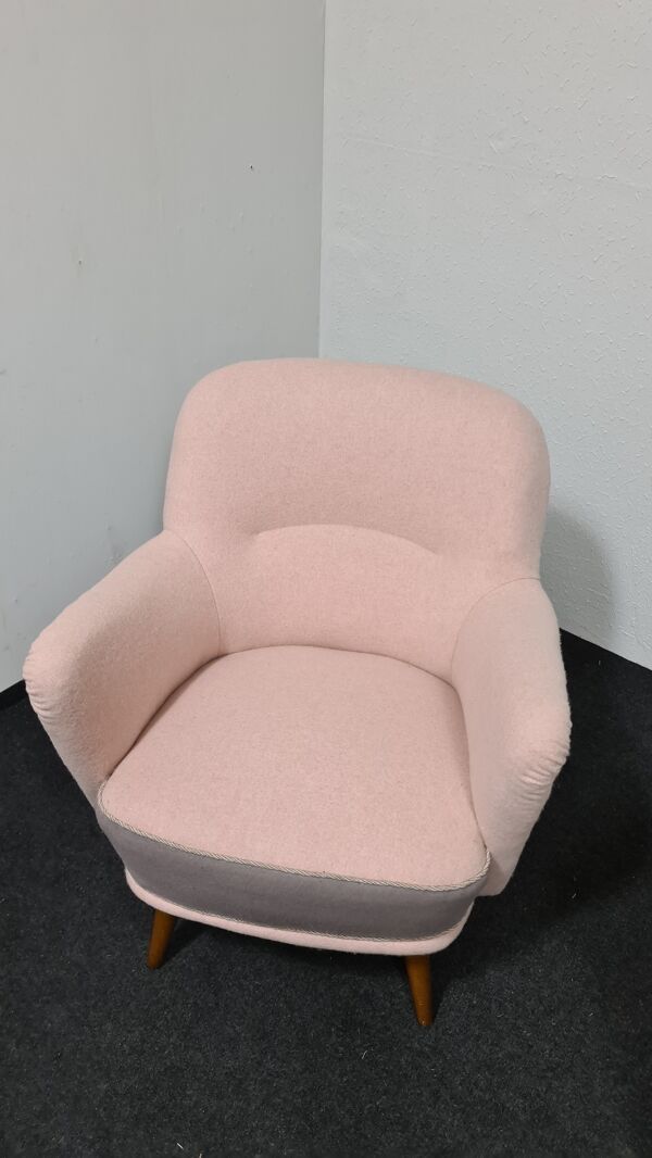 Chaise vintage des années 50 ou chaise longue par bergmann gestelle