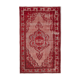 Handmade carved anatolian 1980s 215 cm x 341 cm red rug