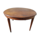Table art déco ovale extensible en noyer et loupe d'orme