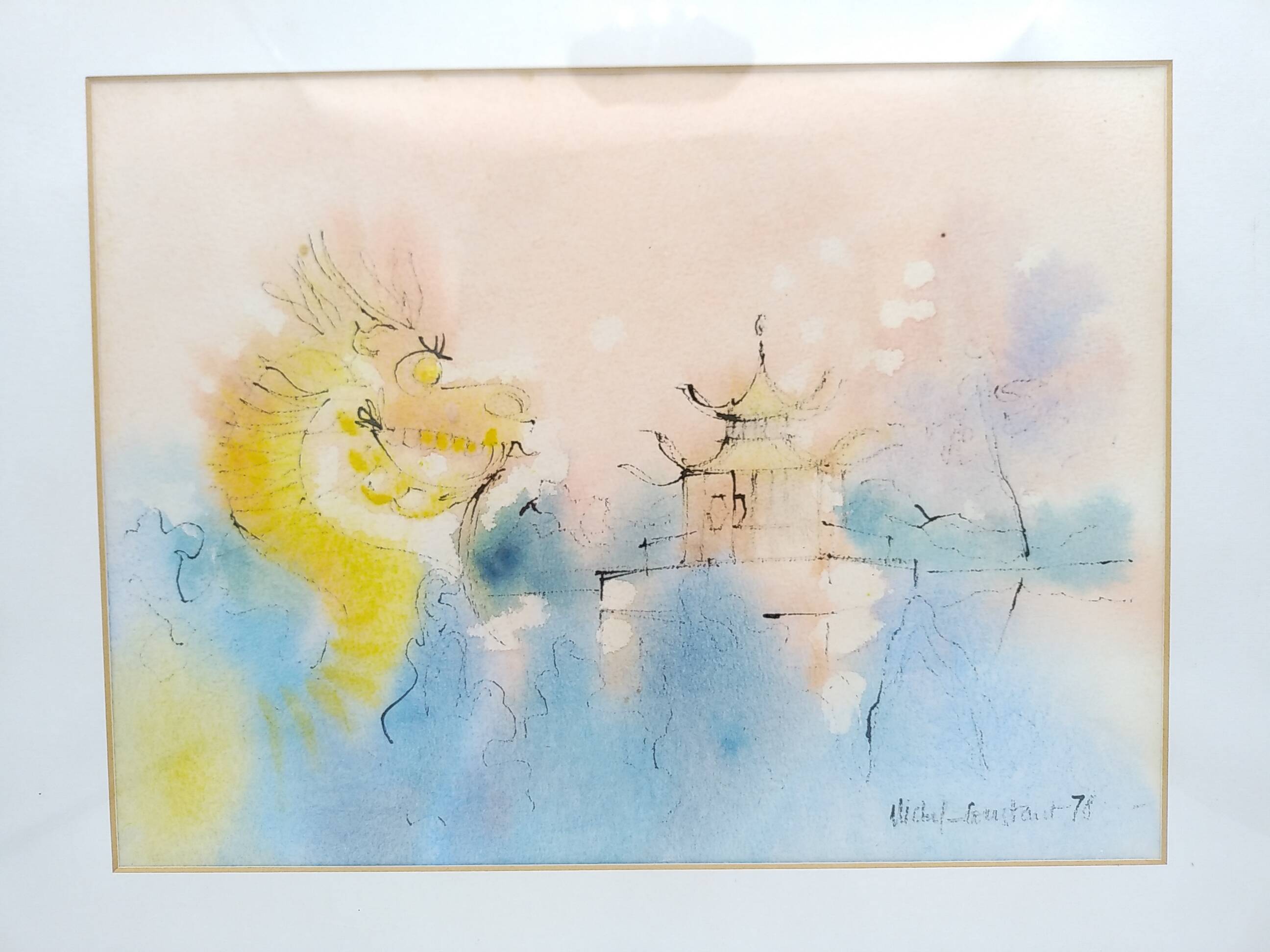 Michel constant. Watercolor on paper.
