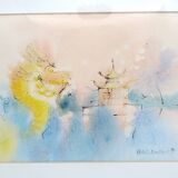 Michel constant. Watercolor on paper.