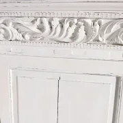 Rare small 17th century Dutch (nursery) cushion cabinet oak white painted