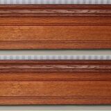 Set of 2 solid oak pediments